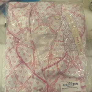 Roller Rabbit X LoveShackFancy | Baby Bow Hearts Polo Pajamas | NWT | Medium
